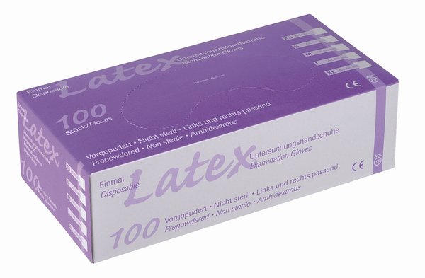 Latex Schutzhandschuhe - vorgepudert - 10 Pack